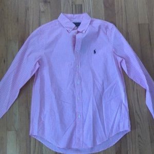 Boys checkered polo oxford shirt